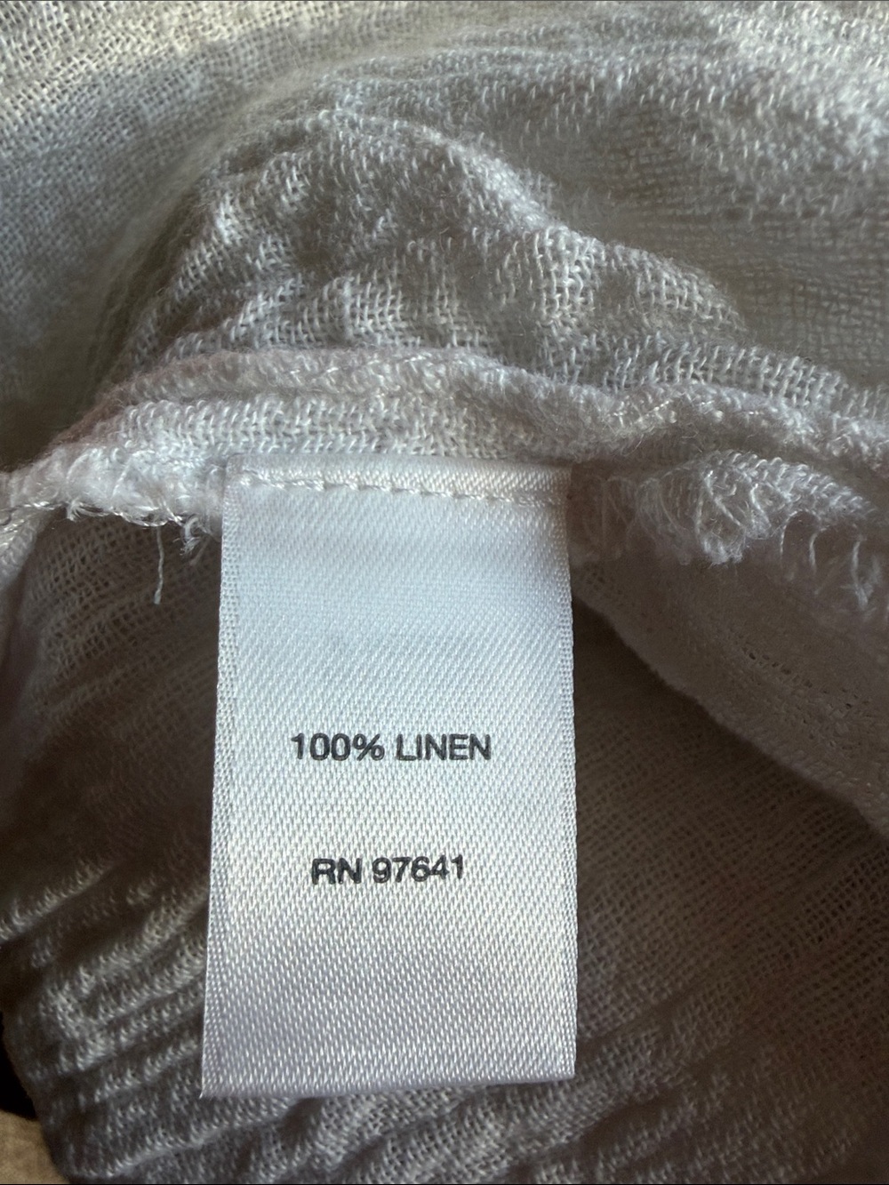Pure Jill White Linen Open Front Beach Cover Up Cardigan M - Picture 11 of 12